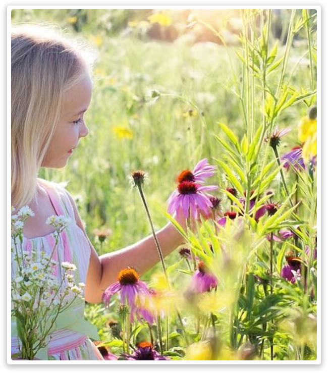Little Girl In The Garden